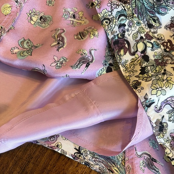 Nanette Lapore | Vintage 100% Silk Floral Midi Dress with Lace Detail, Size 0 - Picture 6 of 12